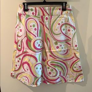 Tribal Brand whimsical pink, green & yellow skirt